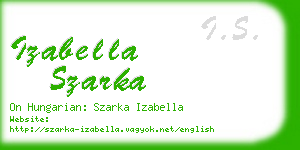 izabella szarka business card